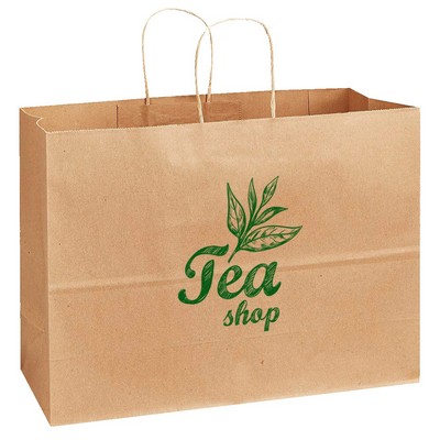 Recycled Kraft Shopping Bags – 16"x6"x12"