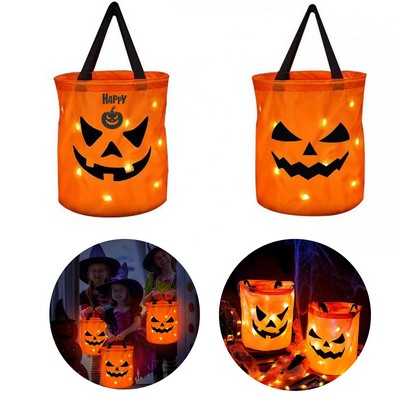 LED Light Up Trick Or Treat Bags