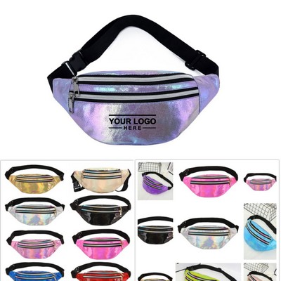 Sleek Holographic Waist Bag