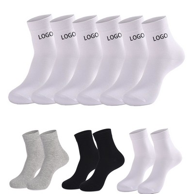 Cotton Antibacterial Anti-Odor Mid-Calf Socks