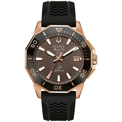 Bulova Watches® Men's Marine Star Series C Silicone Strap Watch w/Brown Dial