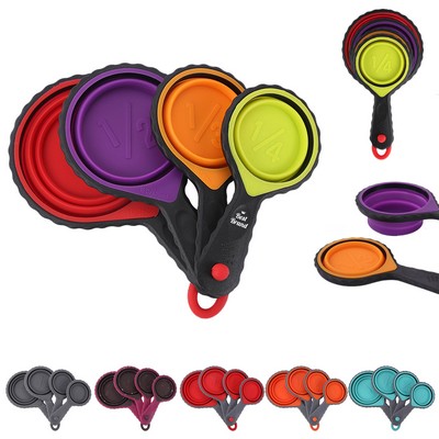 Food Grade Collapsible Silicone Measuring Cup Set