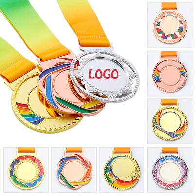 Blank Award Medals With Neck Ribbons