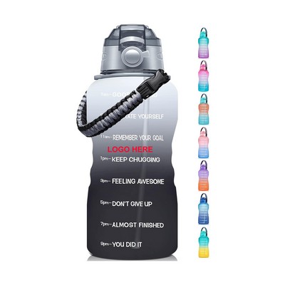 126 Oz. Motivational Water Bottle w/Paracord Handle