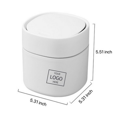 Mini Desktop Trash Can w/Pop-Up Lid