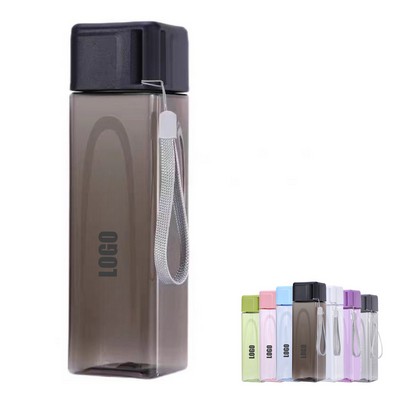Square Portable Leakproof Plastic Water Bottle