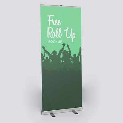 32 x 79" Roll Up Banner Retractable Banner with Stand for Advertising, Club, Music Event