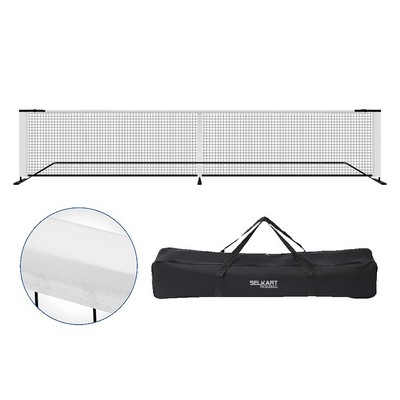 Pickleball Rack Set - Net + Iron Stand + Handle Bag w/ 6 PCS
