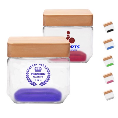 27 oz. Wooden Top Glass Candy Jars