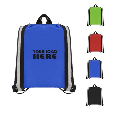 Non-Woven Reflective Drawstring Backpacks