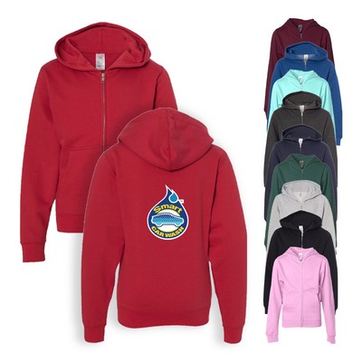 Independent Trading Co.® Youth Midweight Zip Hooded Sweatshirt