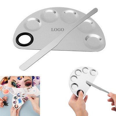 Stainless Steel Makeup Palette w/Spatula Tool