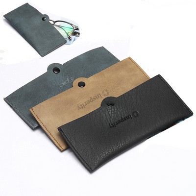 PU Leather Eyeglass Travel Pouch