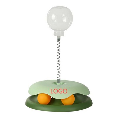 3-in-1 Interactive Cat Turntable & Treat Dispenser