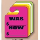 Fluorescent Mirror Hang Tag (Was/Now-Hook Style)