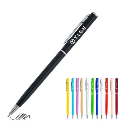 Slim Metal Pen With Clip