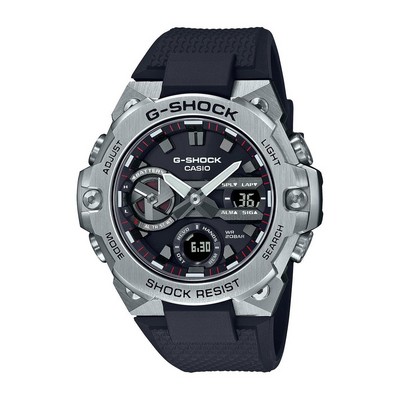 G-Shock Mens G-Steel Slim Silver & Black Ana-Digi Connected Watch Black Dial