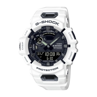 G-Shock Mens G-Squad Smartphone Link White Resin Smartwatch Black Dial