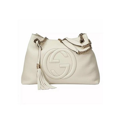 Gucci White Soho Shoulder Handbag