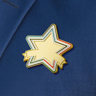 Full Color Star Name Badges