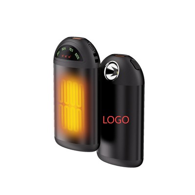 ABS Aluminum 3-in-1 Hand Warmer Power Bank And Flashlight