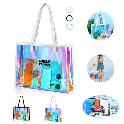 Iridescent Clear Tote Bags
