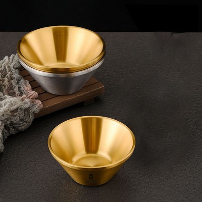 Stainless Steel Broad Brimmed Rice Bowl 22 oz.