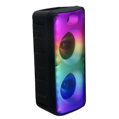 Supersonic Fire Box 2 X 8" Tws Bluetooth Speaker W/ Light Show And Microphone