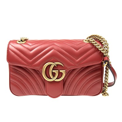 Gucci Gg Marmont Small Red Shoulder Bag