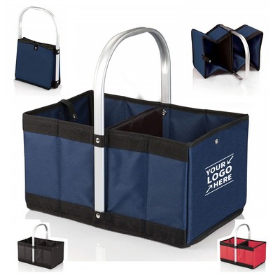 Collapsible Aluminum Frame Shopping Basket Tote Bag