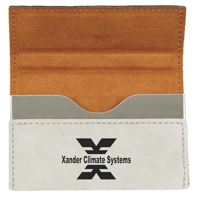 Leatherette Hard Business Card Holder