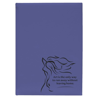 Leatherette Sketch Book with Unlined Notepad