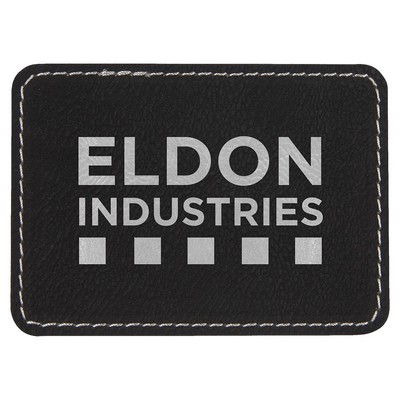 Rectangle Leatherette Patch with Adhesive