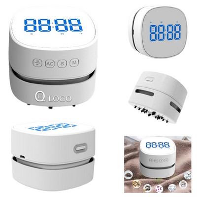 Compact Desktop Vacuum Cleaner W/ Time Display