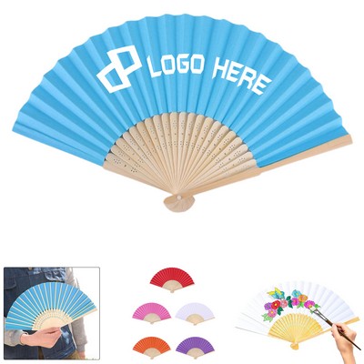 Handheld Folded Chinese Paper Fan