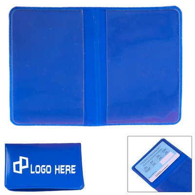 Card Holder W/ Two Clear Pockets