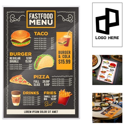 16.54 X 11.22 X 0.03" Pvc Menu