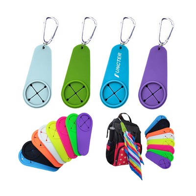 Silicone Ribbon Clips with Carabiner