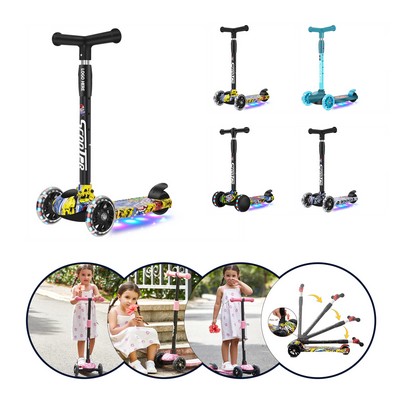 Adjustable LED Three-Wheel Scooter