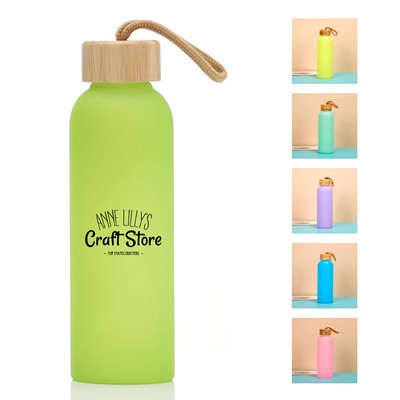 20oz Frosted Glass Water Bottle