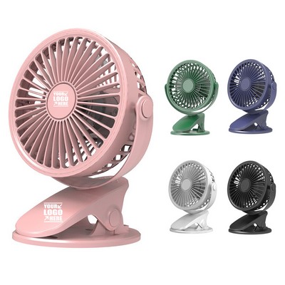 Portable Clip on - 2000mAh Battery Rechargeable Fan