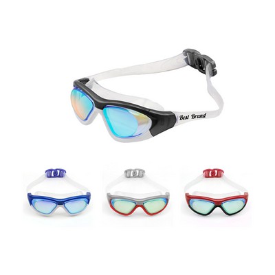 Large Frame Liquid Silicone Swimming Goggles
