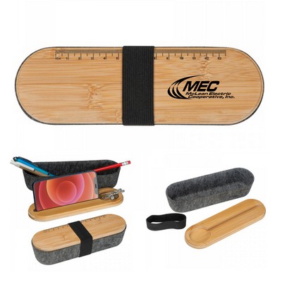 Bamboo Cover Pencil Box