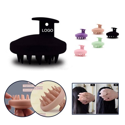 Silicone Scalp Massage Shampoo Brush – 3.2" x 2.4 in, Soft Bristles, Comfortable Grip