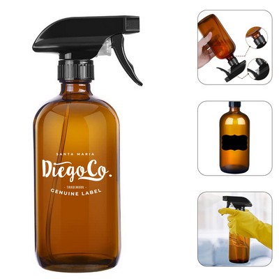 16 oz Amber PET Spray Bottle