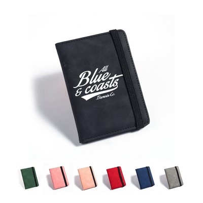 PU Leather Notepad Holder with Clear Cover