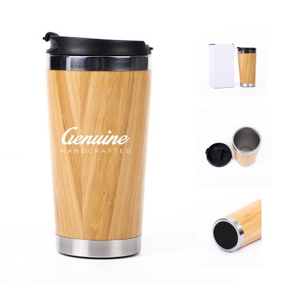 Bamboo & Stainless Steel 15oz Cup