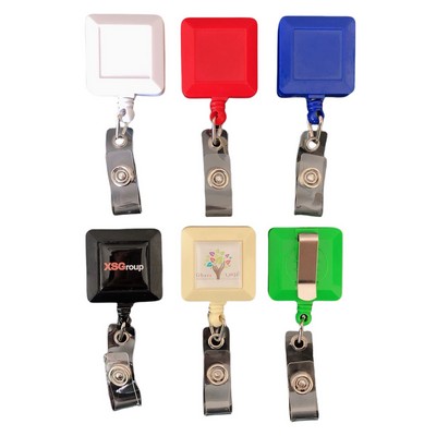Retractable Square ID Badge Reel