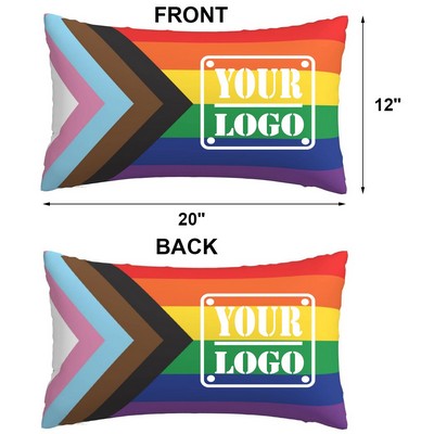 12x20" Progress Pride Rainbow Throw Pillows