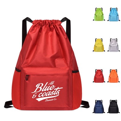 Drawstring Water Resistant Backpack